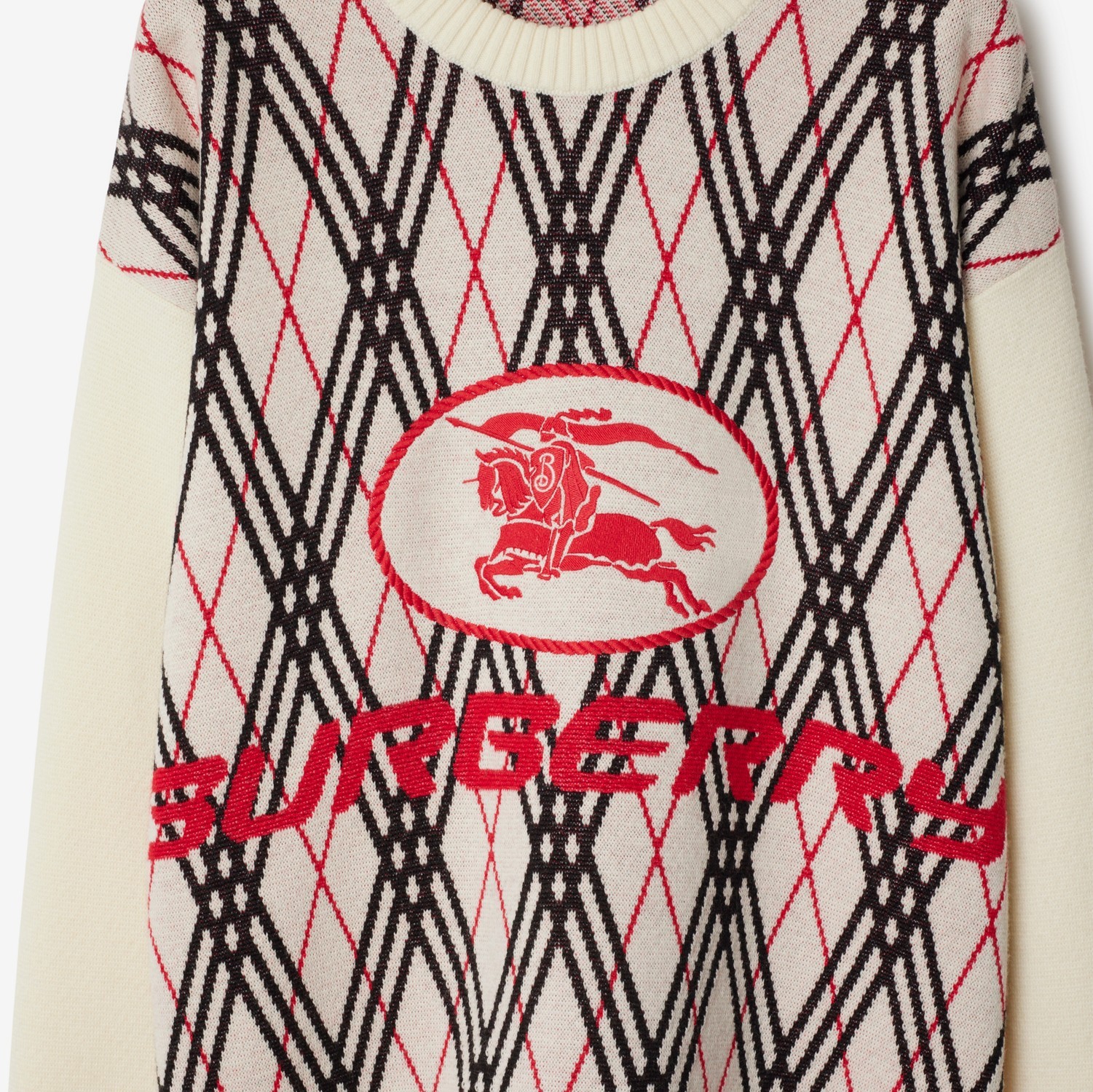 Burberry Argyle Pattern Crew Neck Sweater