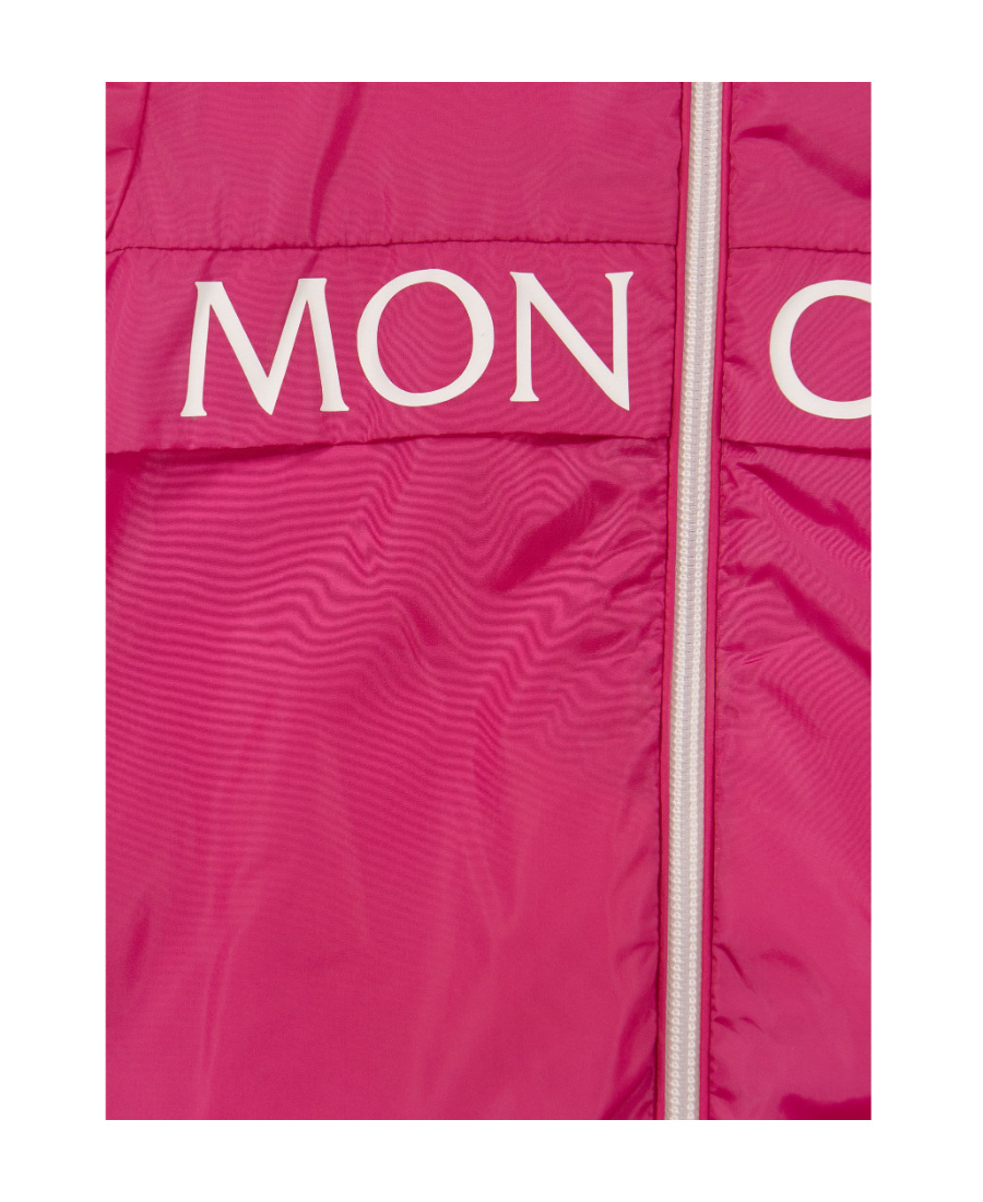Moncler Logo-print Hooded Jacket In Pink