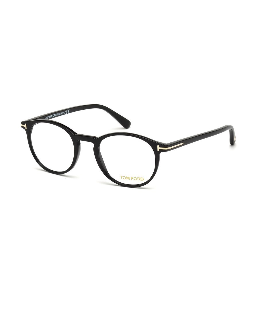 Tom Ford Round Frame Glasses In Black