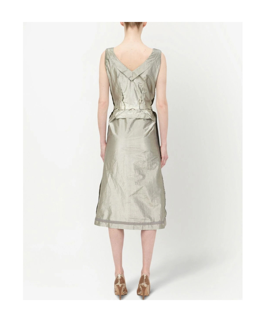 Maison Margiela Laminated Dress Dresses Silver In Gray