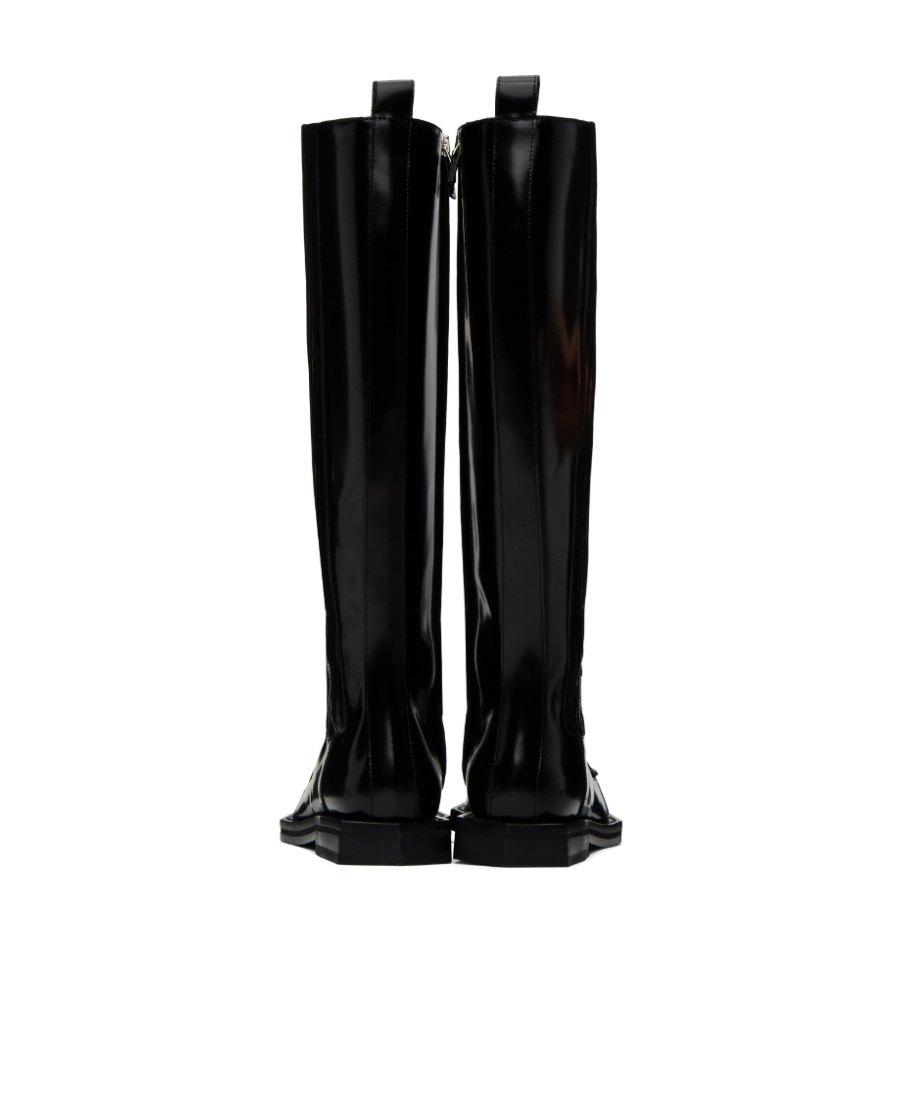 Coperni Square Head Spliced Long Boots In Black