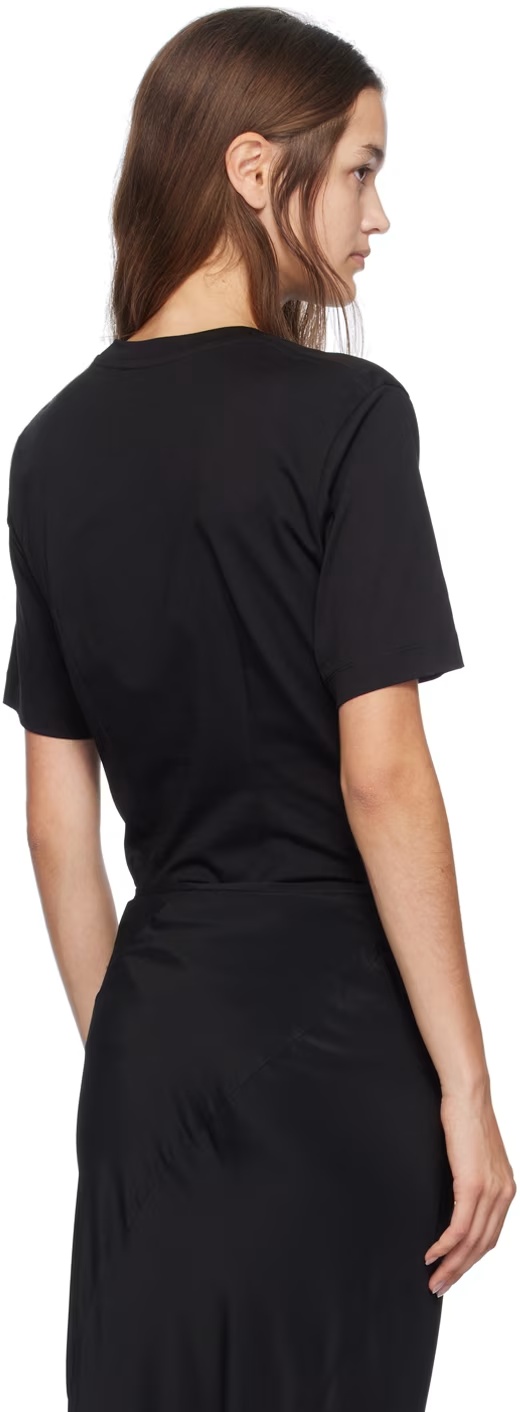 Simone Rocha Bustier Paneled Short-sleeve T-shirt In Black