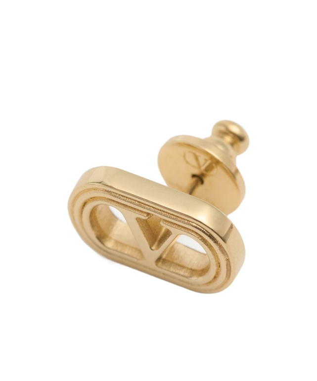 Valentino Logo Earrings In Yellow