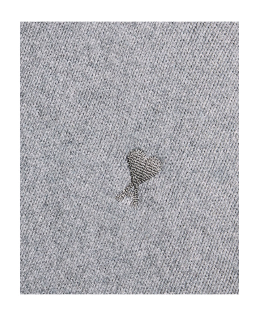 Ami Alexandre Mattiussi Ami De Coeur Cashmere Jumper In Gray