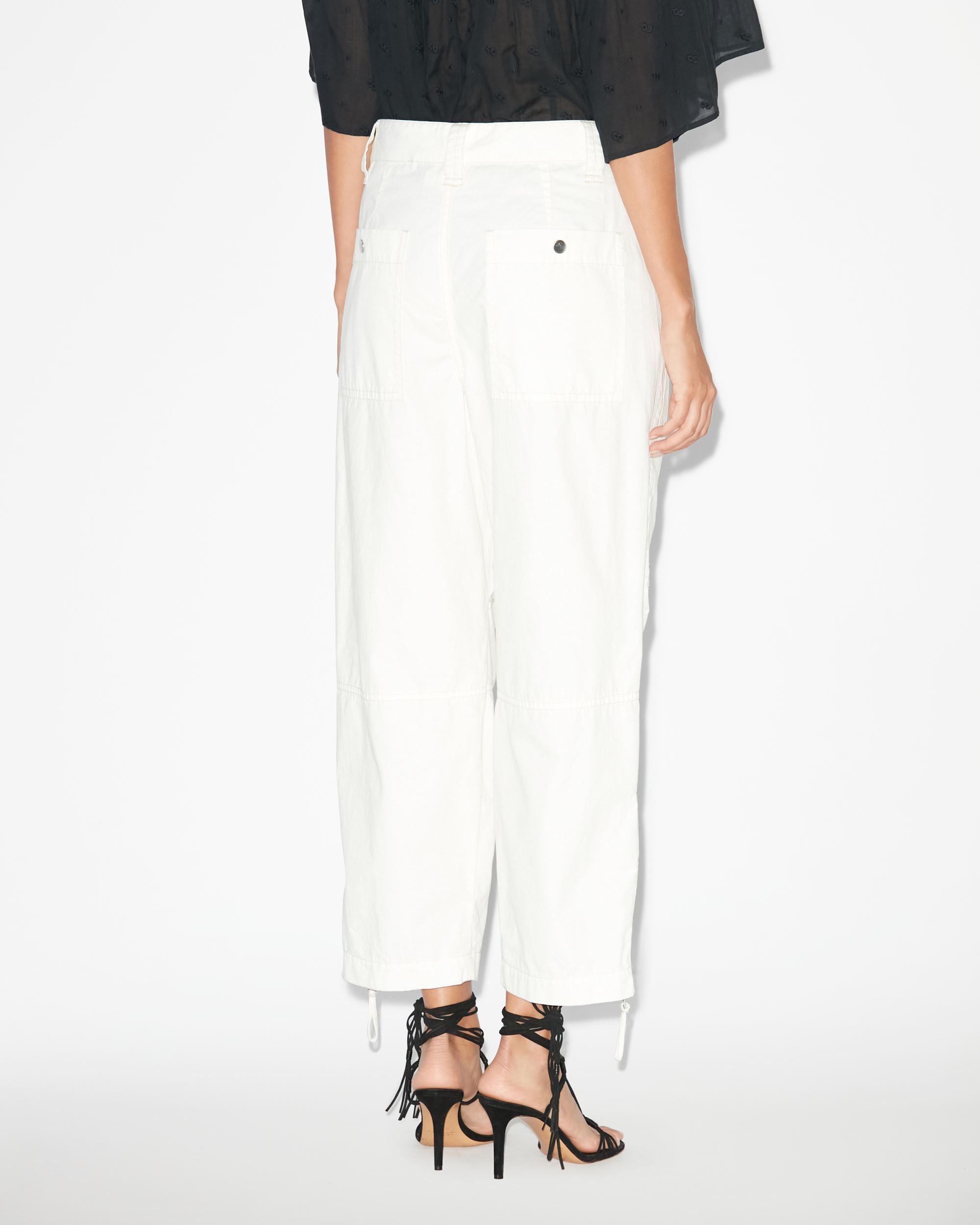 ISABEL MARANT ÉTOILE KELVIN CONTRAST-STITCHING TROUSERS 