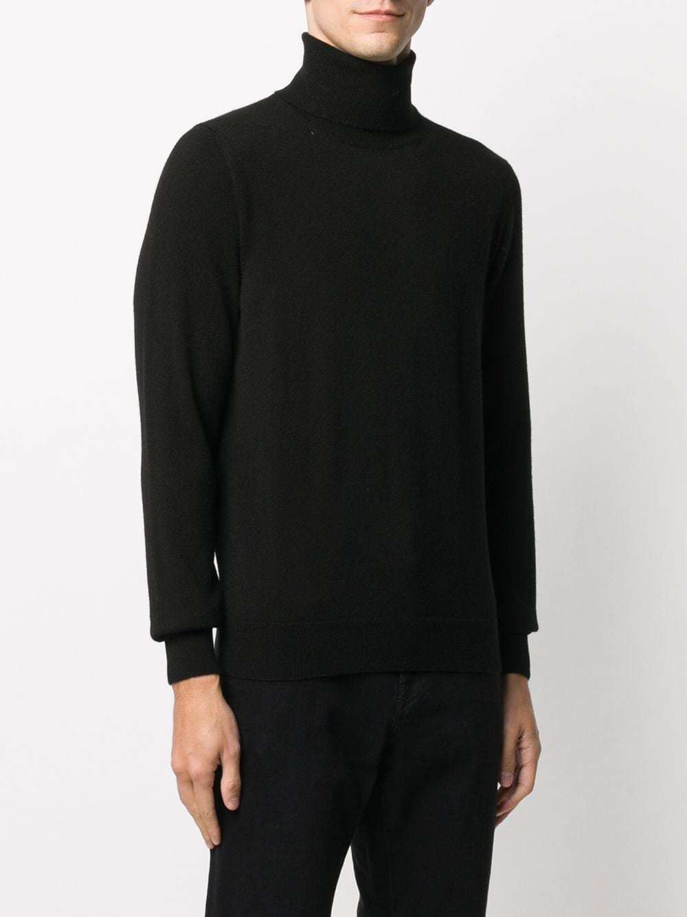 Malo Cashmere Turtleneck Pullover In Black