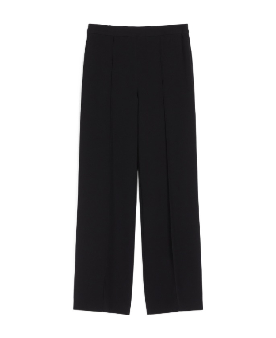 Max Mara Black Viscose Blend Nicia Pant In Black