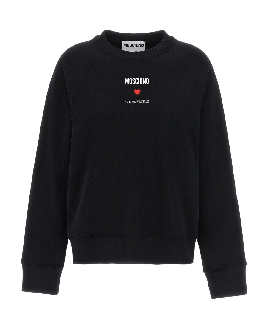 Moschino In Love We Trust Sweatshirt Black In Black