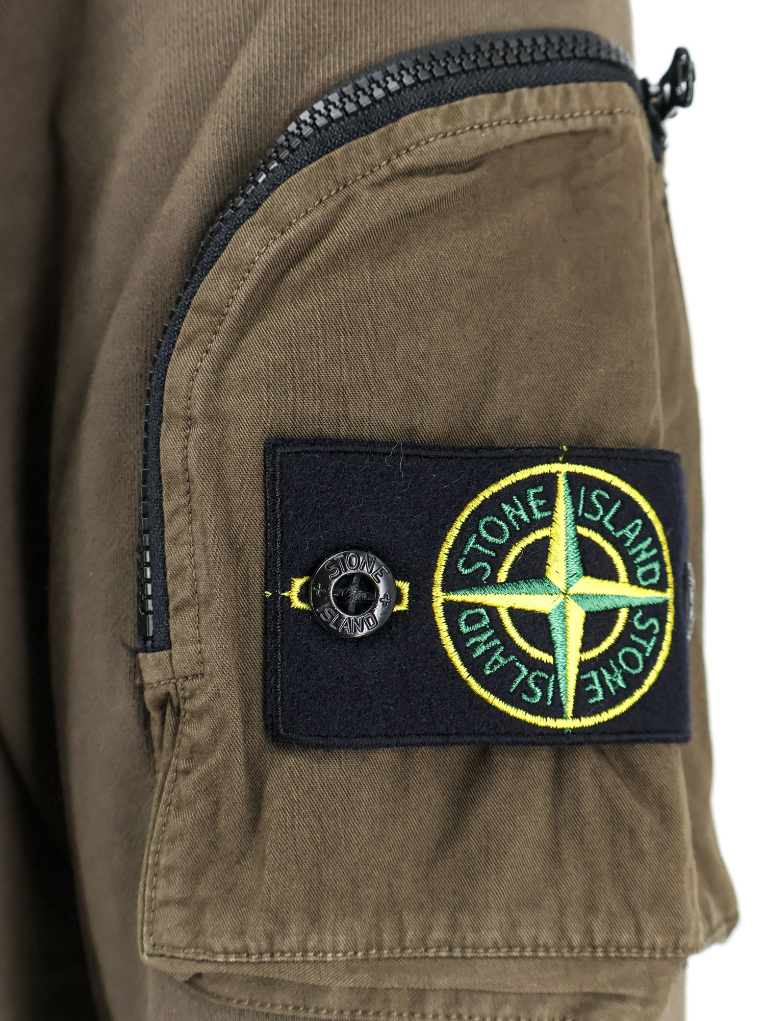Stone Island Compass-badge Crewneck Sweatshirt In Green