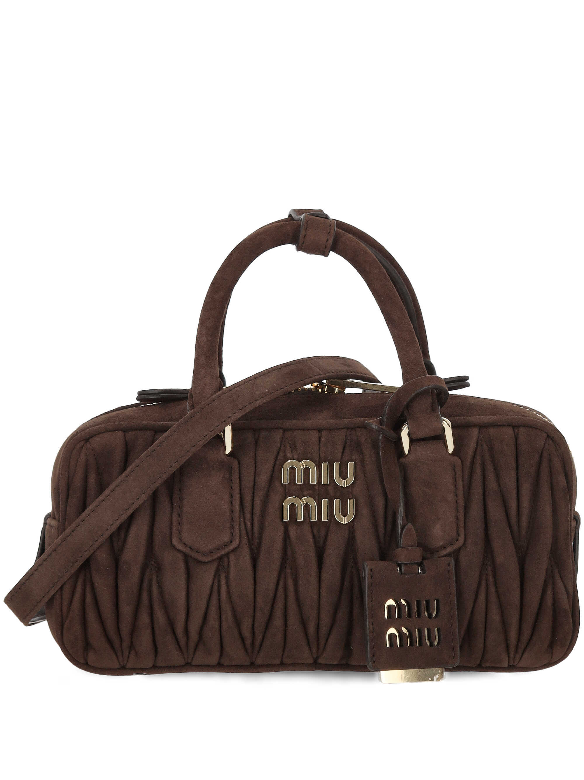 Miu Miu Zipper Shoulder Bag In Black
