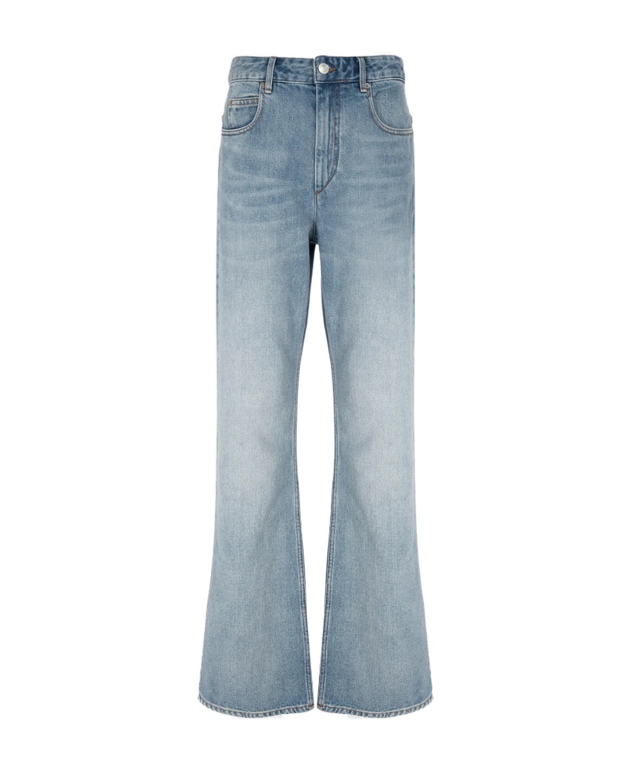 Isabel Marant Étoile Belt Ring Denim Trousers In Blue