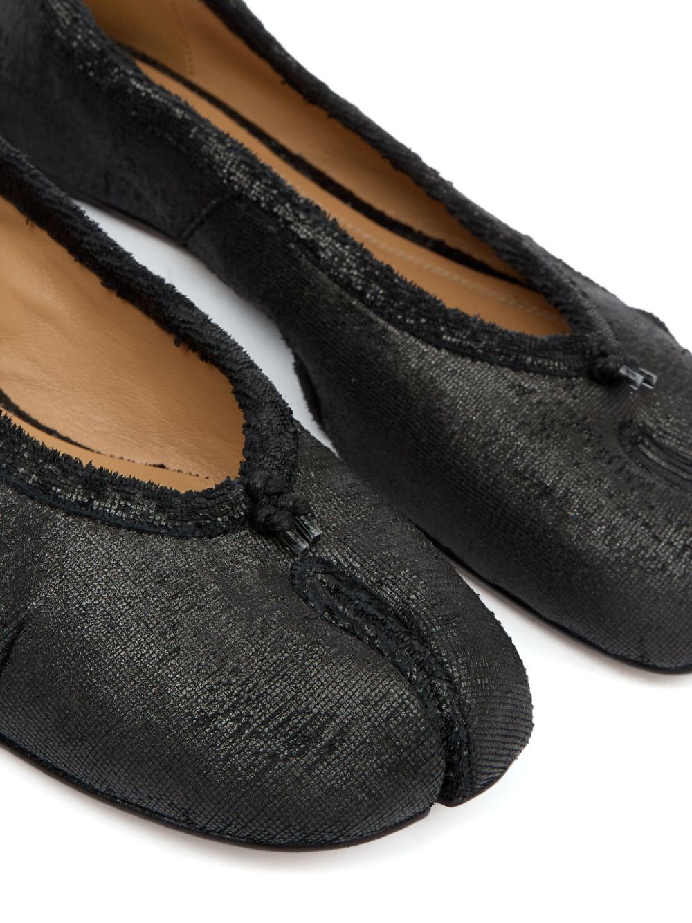Shop Maison Margiela Tabi Ballerina Shoes In Black