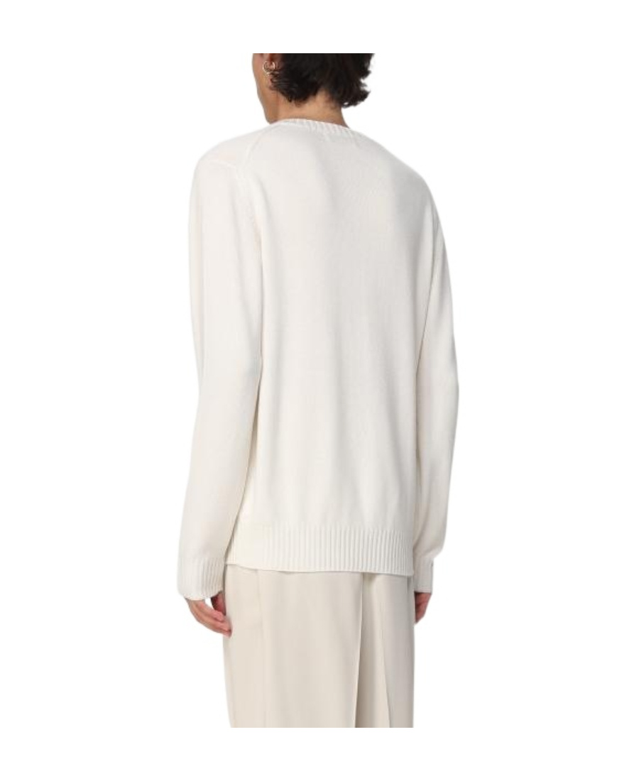 Brunello Cucinelli Crew-neck Knitted Cashmere Jumper In White