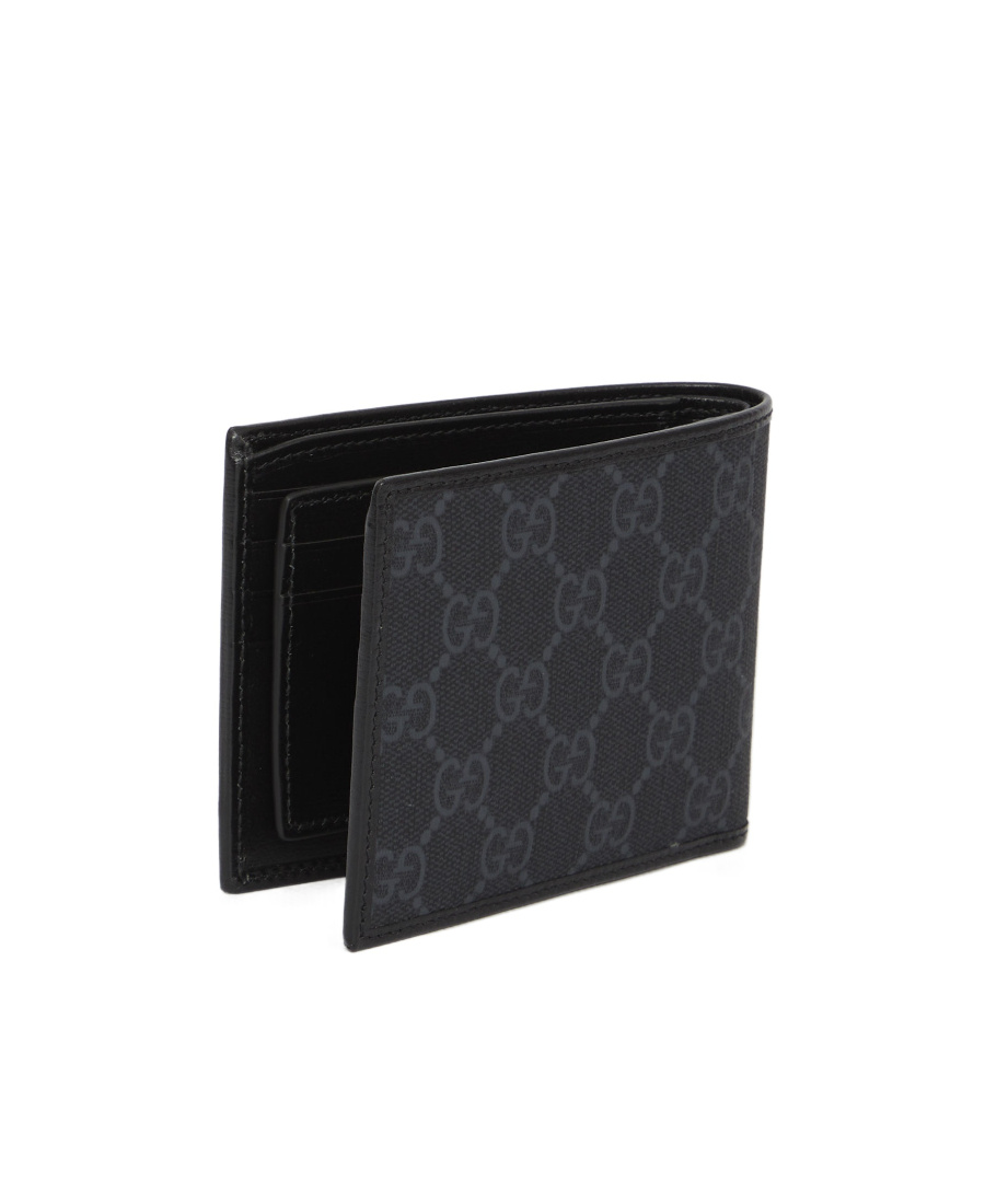 Shop Gucci Gg Canvas Wallet In Black