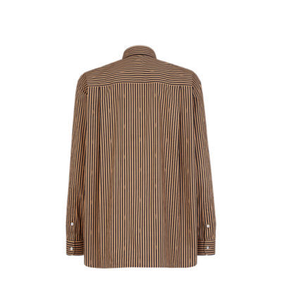 Fendi Cotton Poplin Pequin Shirt In Nude