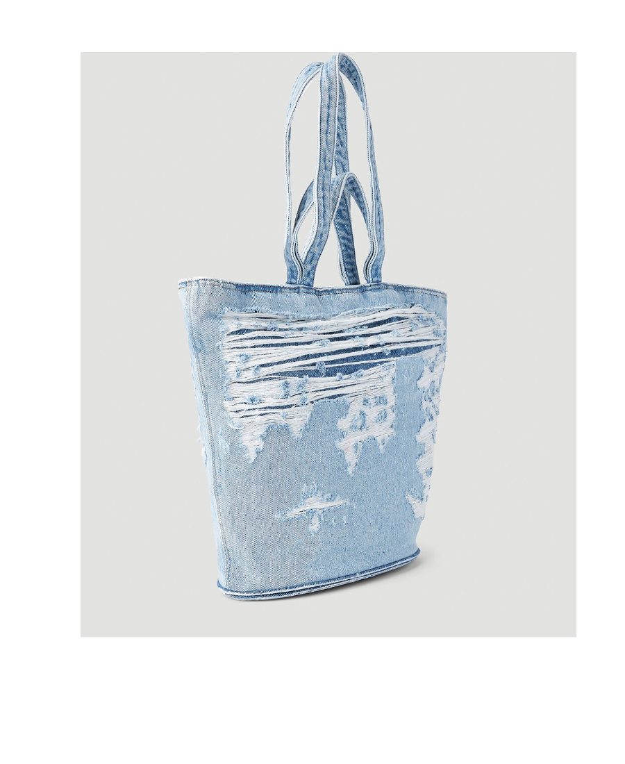 Diesel Rip-detailed Tote Bag In Blue