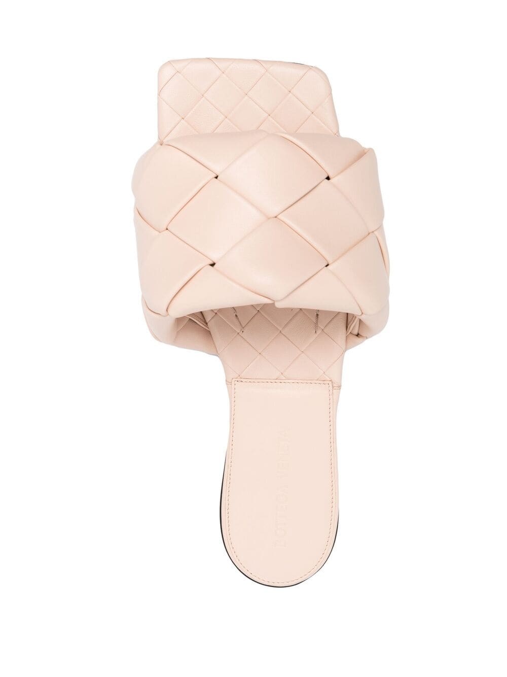 Bottega Veneta Quilted Leather Lido Flat Sandals In Nude
