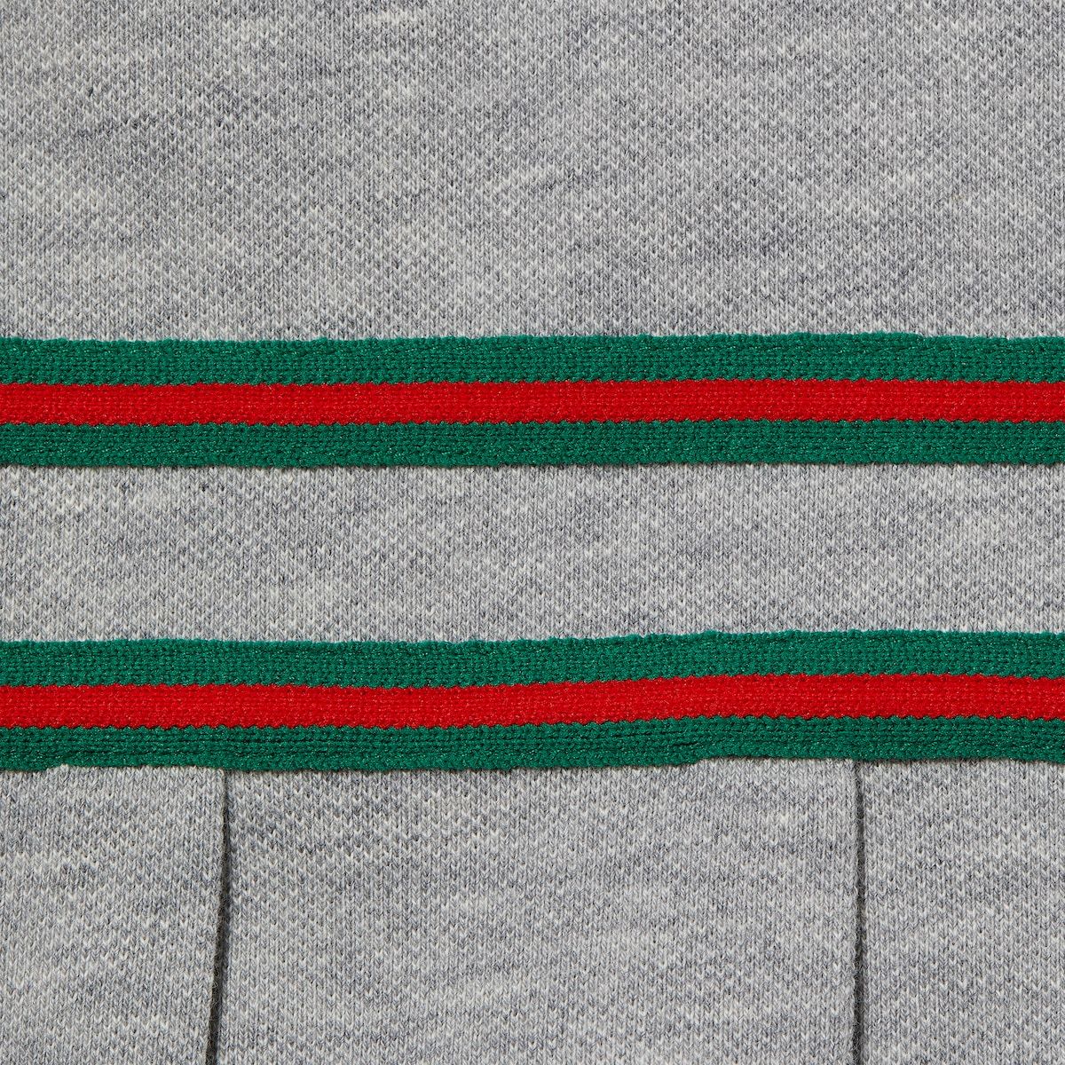 Gucci Ribbon Cotton Dress In Gray