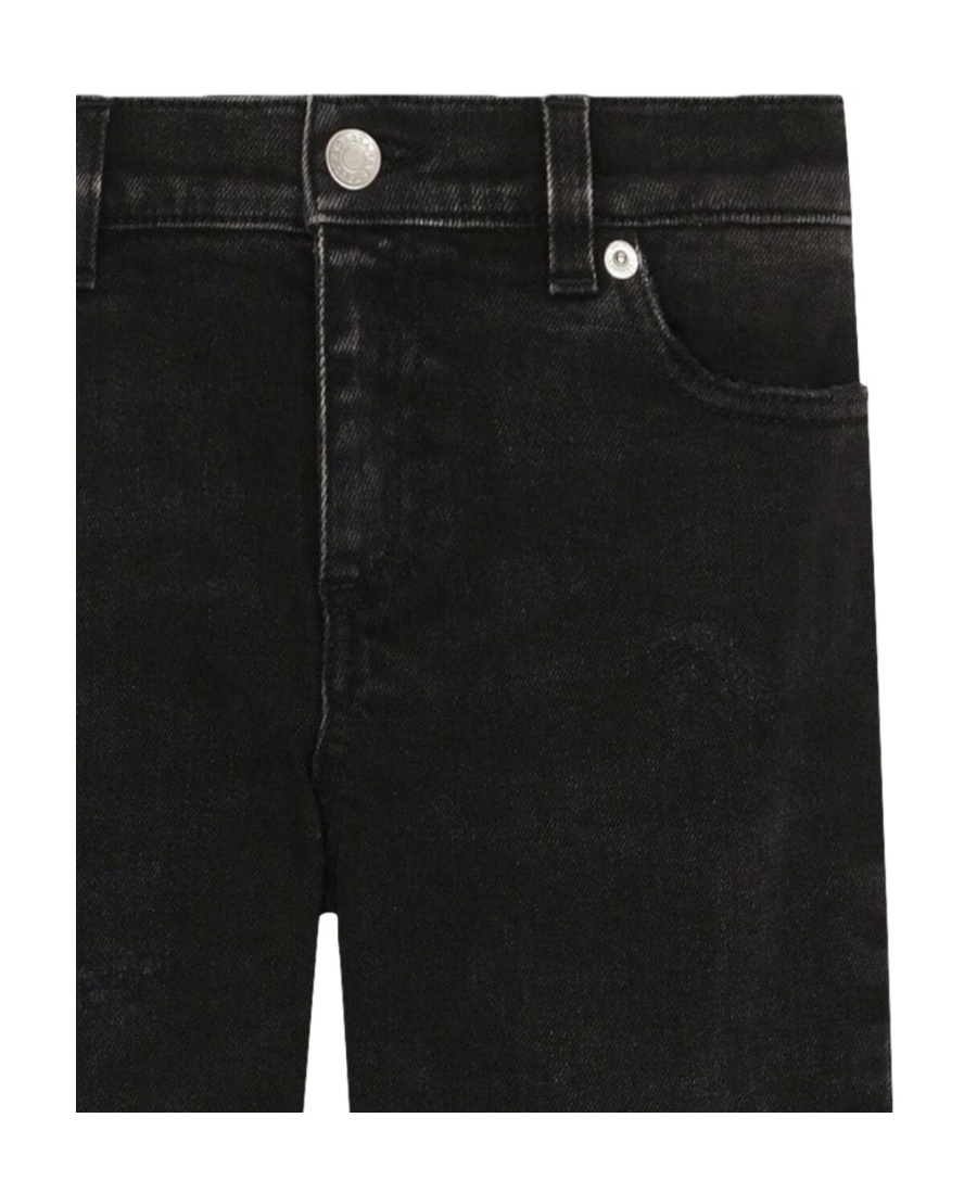 Dolce & Gabbana Graffiti-print Straight-leg Jeans In Black