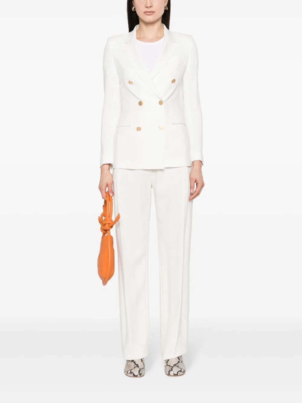 Tagliatore Women's Double-breasted Jacket In White