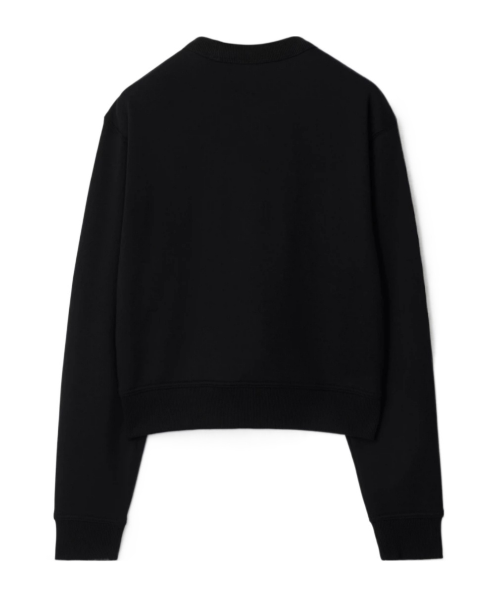 Burberry Round Neck Long-sleeved Sweater In Black