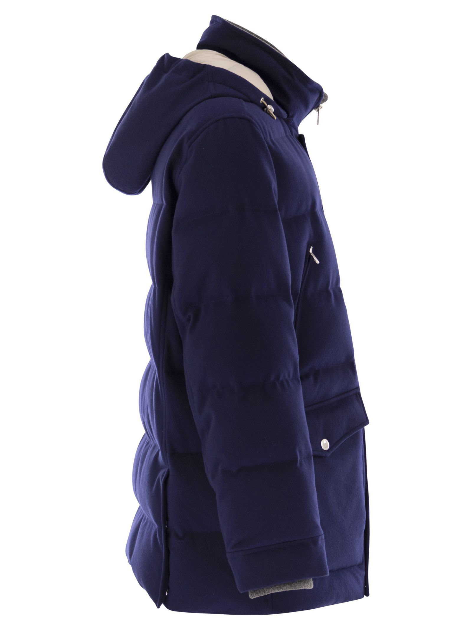 Brunello Cucinelli Padded Jacket In Blue