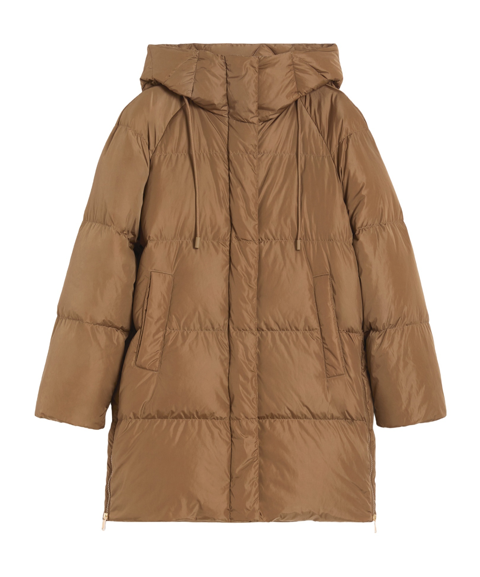 Weekend Max Mara Hooded Cotton Jacket In Brown