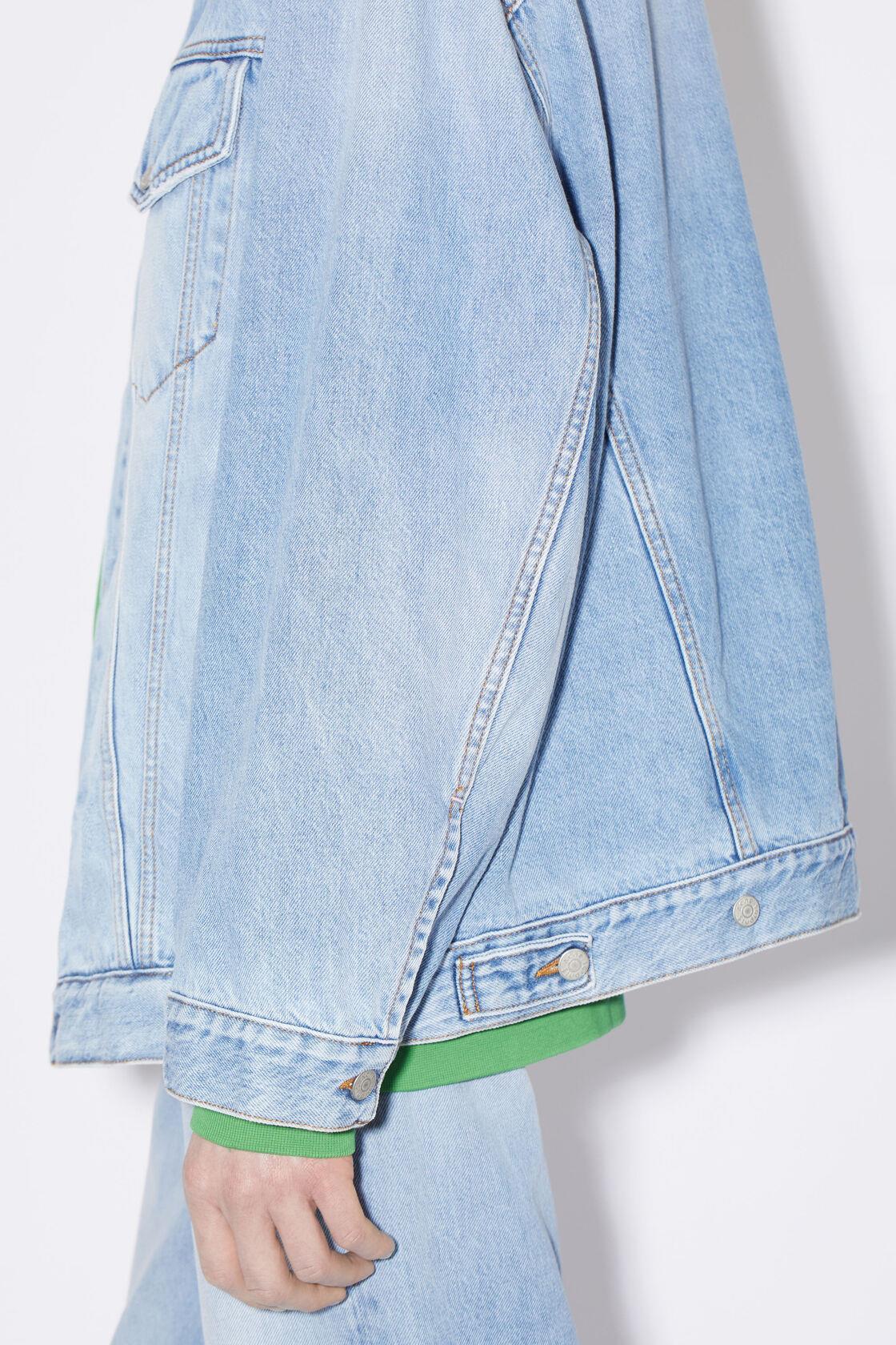 Acne Studios Light Wash Denim Jacket With Button-up Front In Blue