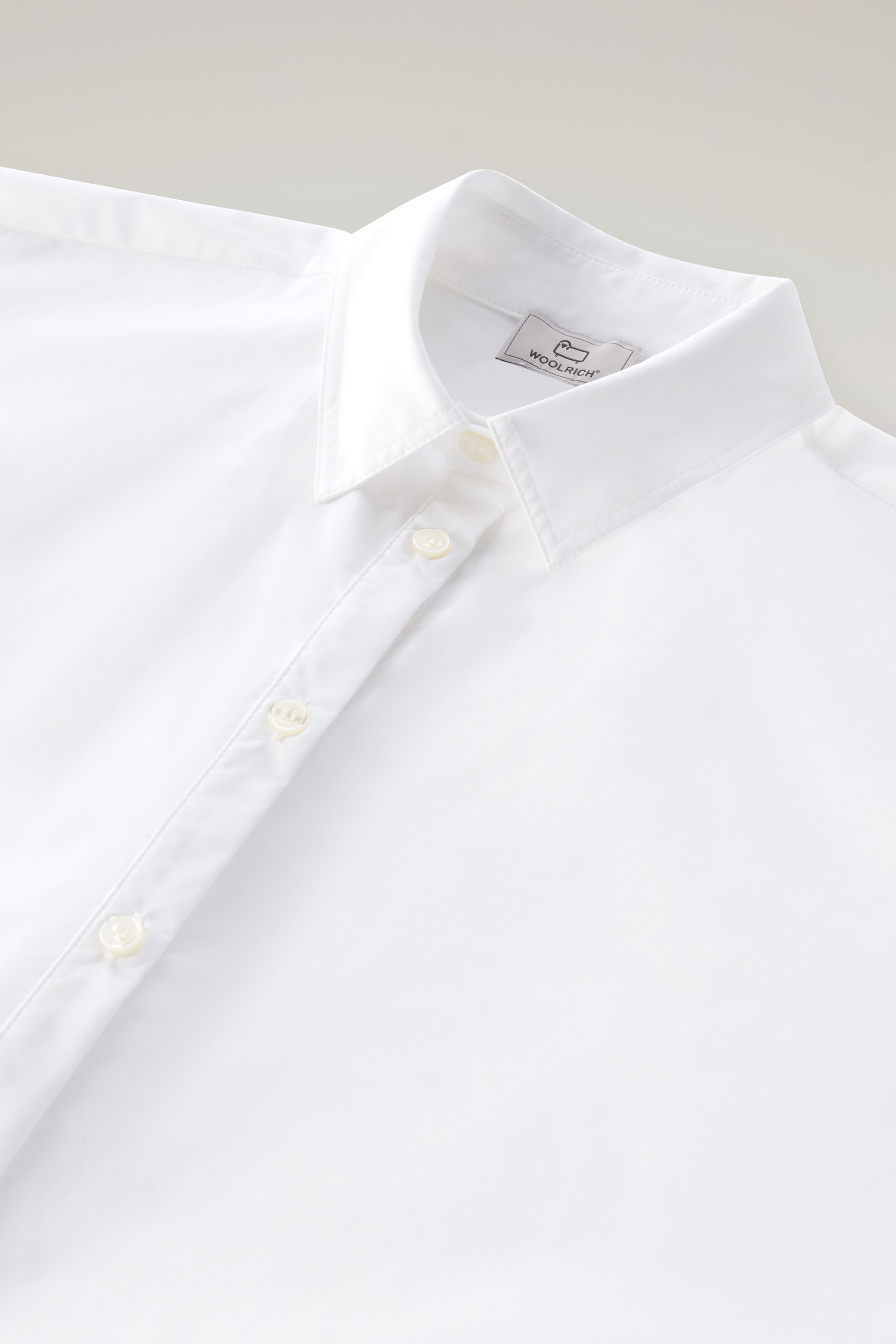 Woolrich Cap-sleeve Cotton Shirt In White