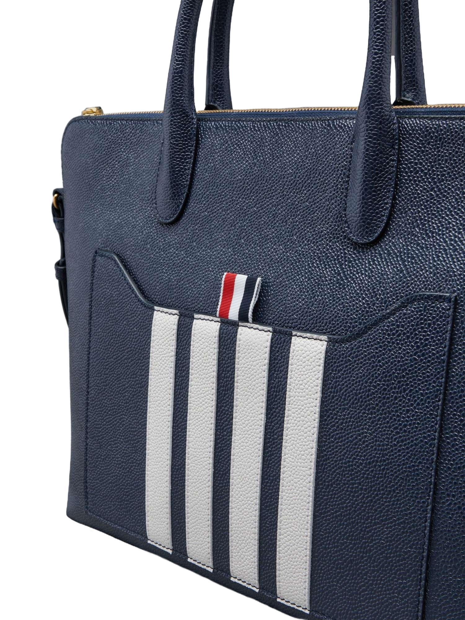 THOM BROWNE THOM BROWNE 4-BAR STRIPE ZIPPED BRIEFCASE