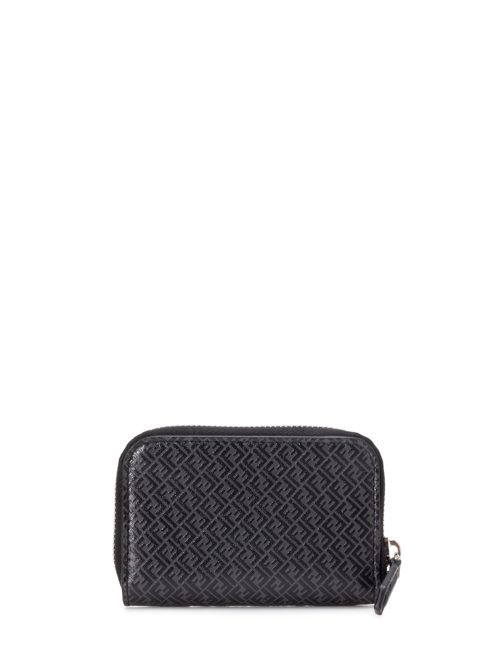 Fendi Ff-print Wallet In Black
