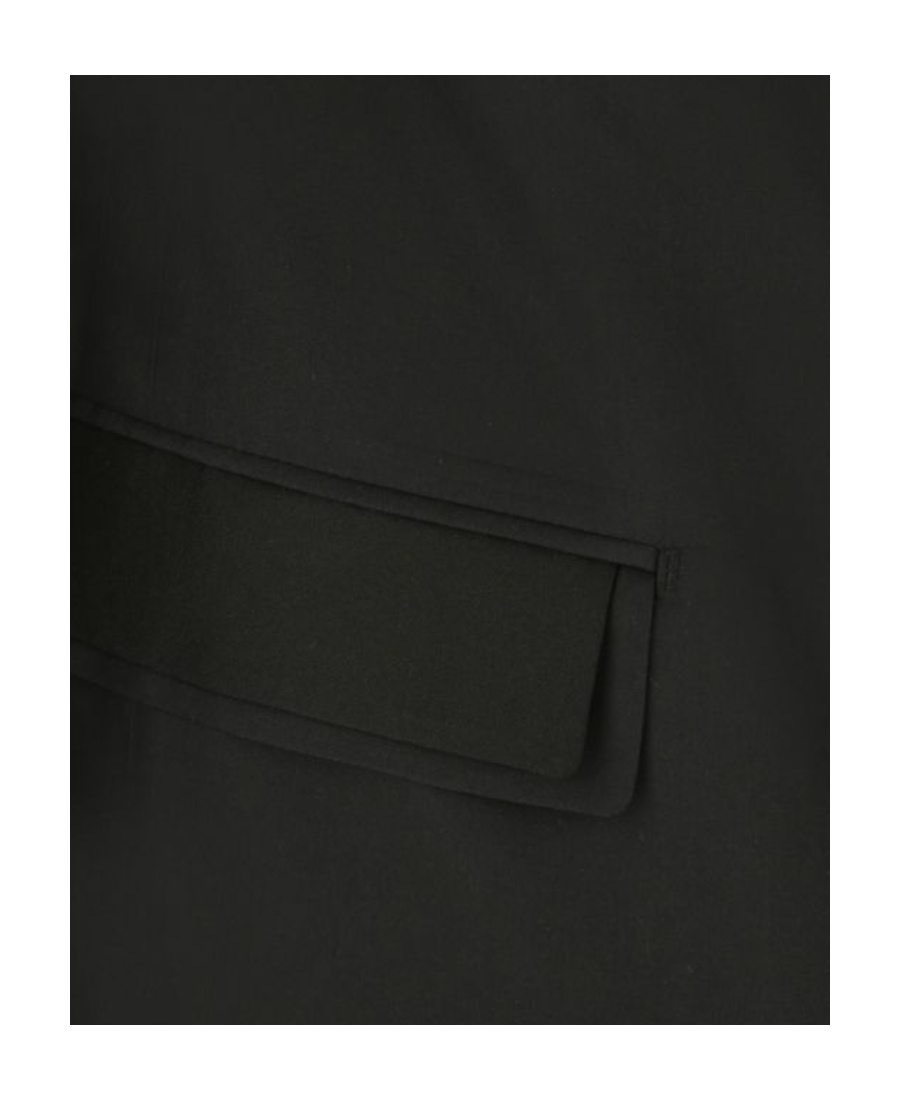 Prada Structured Silk Blazer With Notch Lapel In Black