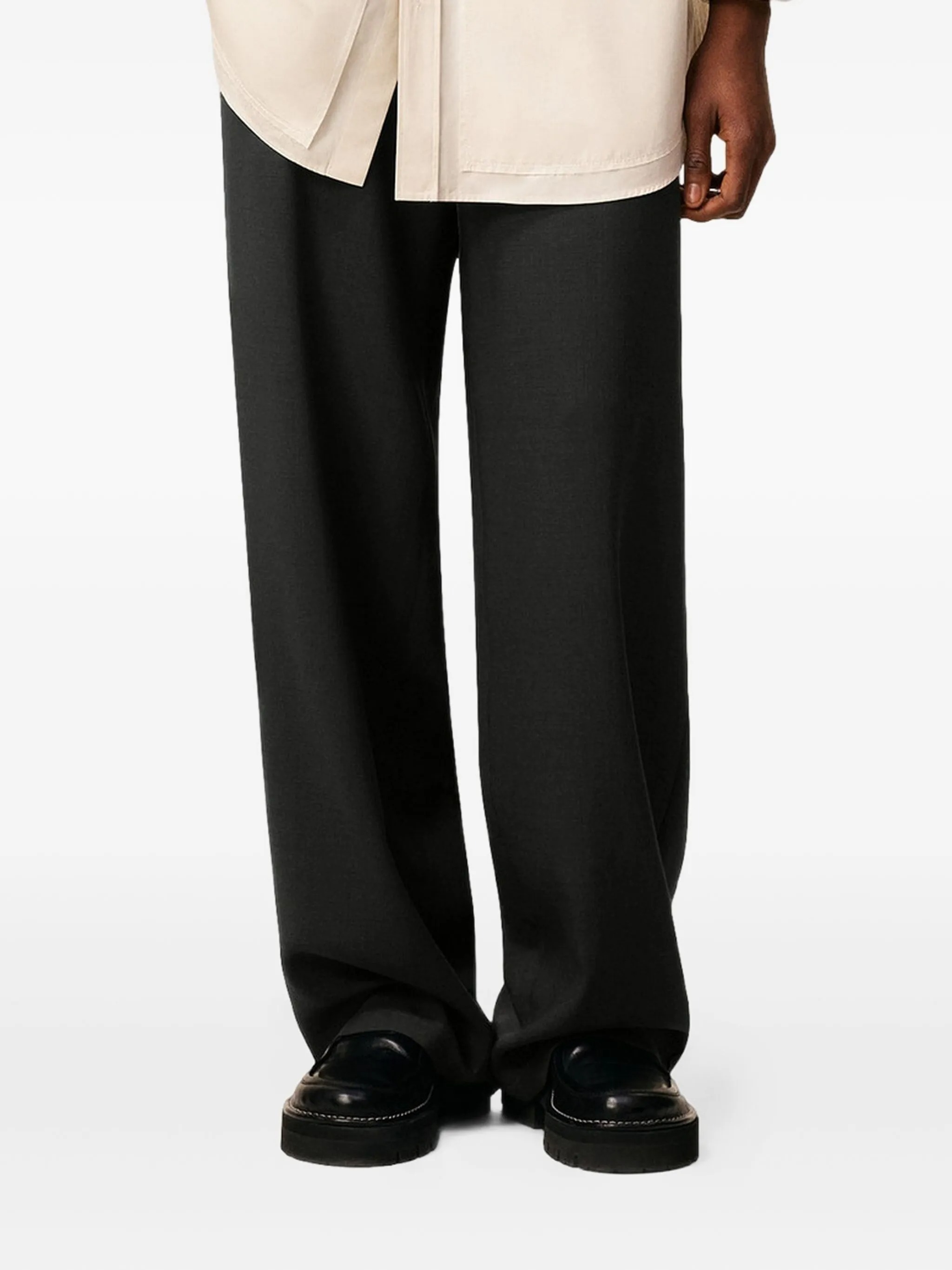 Ami Alexandre Mattiussi Ami Paris Trousers Elasticated Clothing In Black