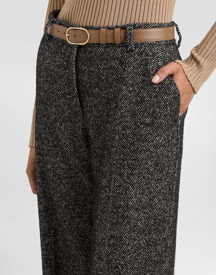Dolce & Gabbana Wool Casual Pants In Multi