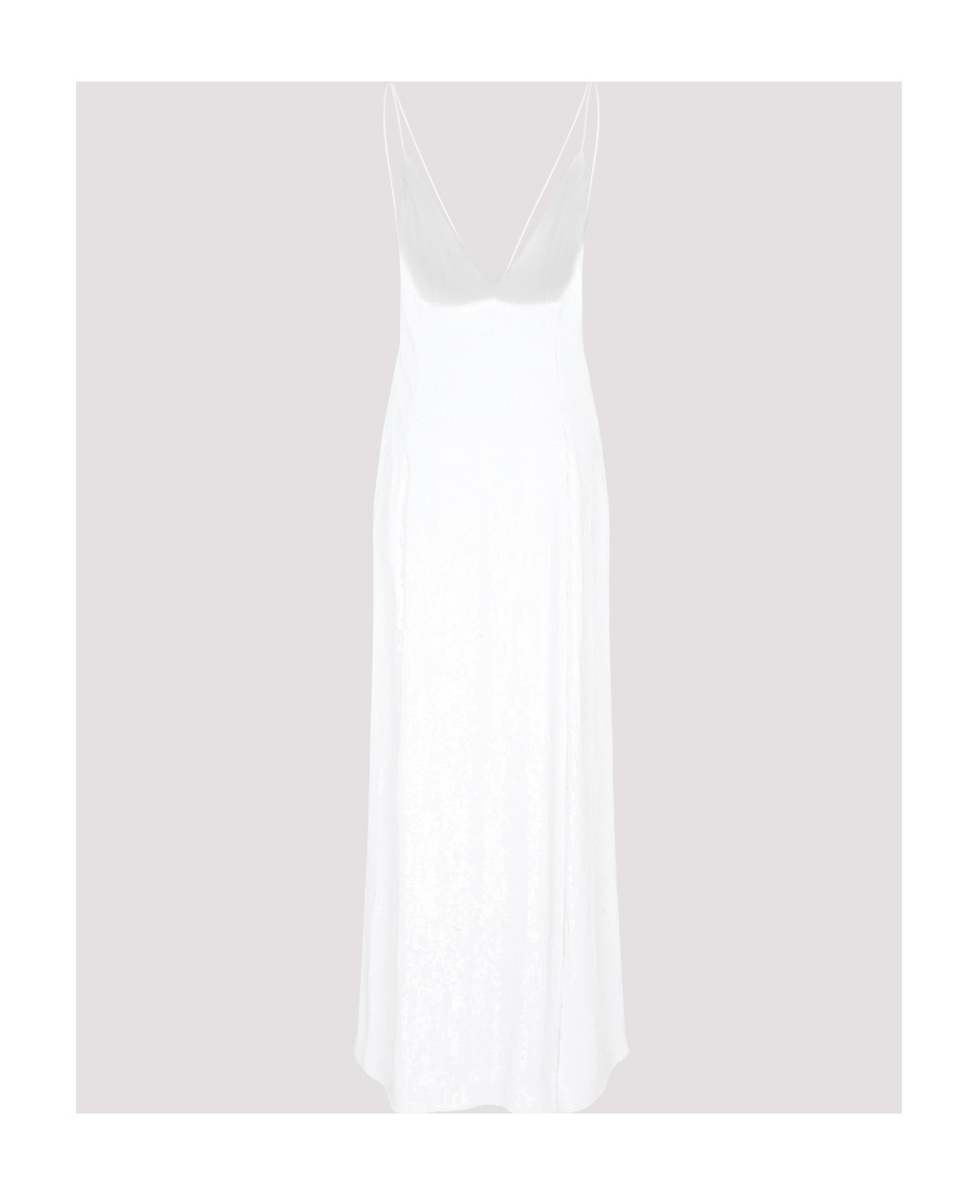 Khaite Tulula Silk Slip Dress In 白色