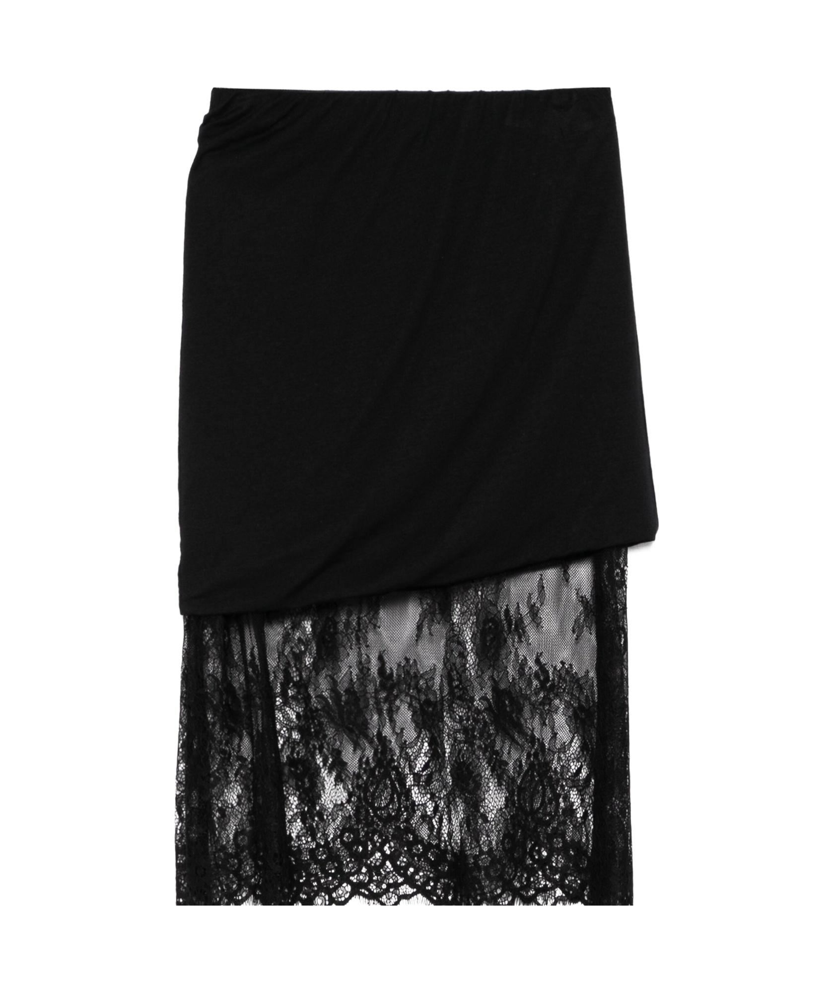 Attico Lace-trimmed Miniskirt In Black