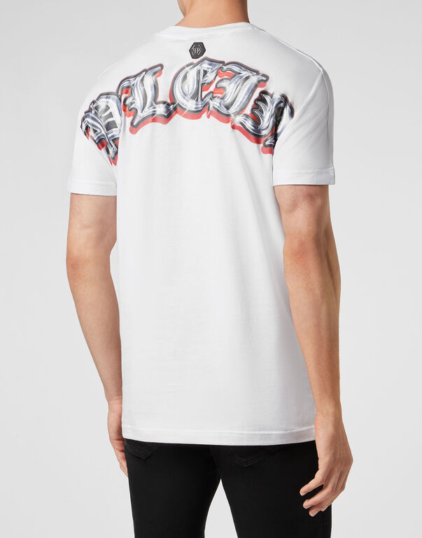 Philipp Plein T-shirt Round Neck Ss Skully Gang Men In White