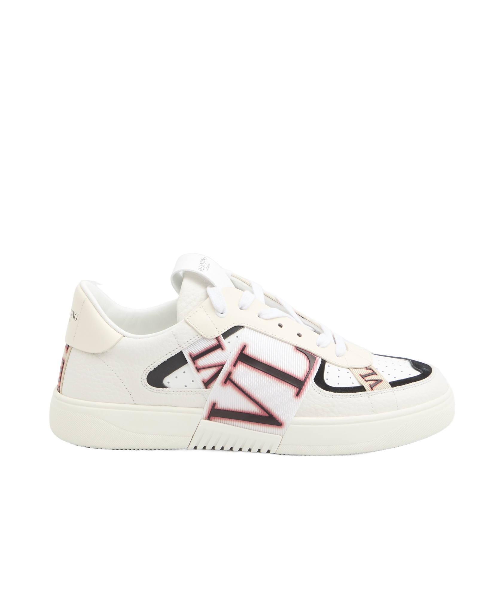 Valentino Garavani 'vl7n' White Sneakers With Maxi Logo Print And Logo Patch On The Tongue In Leathe In White