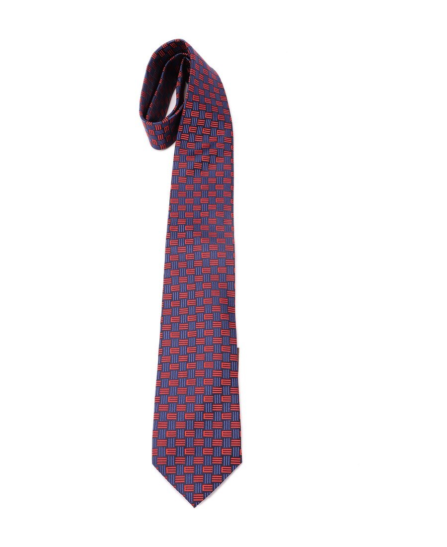 Etro Motif Jacquard Tie In Blue