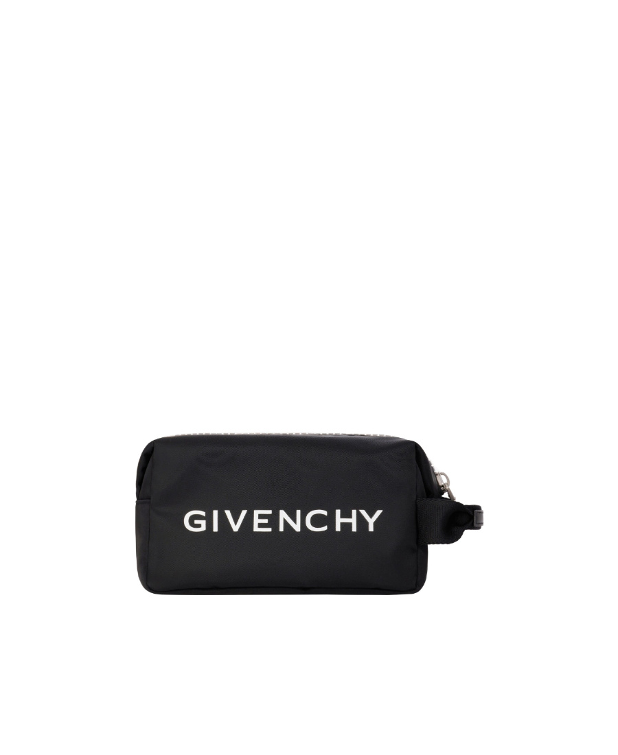 Givenchy Logo-print Zipped Wash Bags In Black