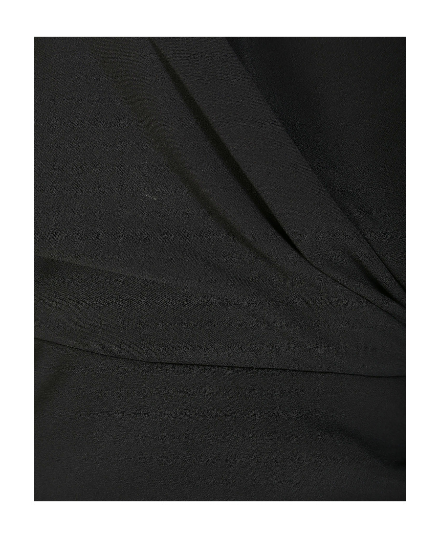 Red Valentino One-word Shoulder Asymmetrical Design Dress In Black