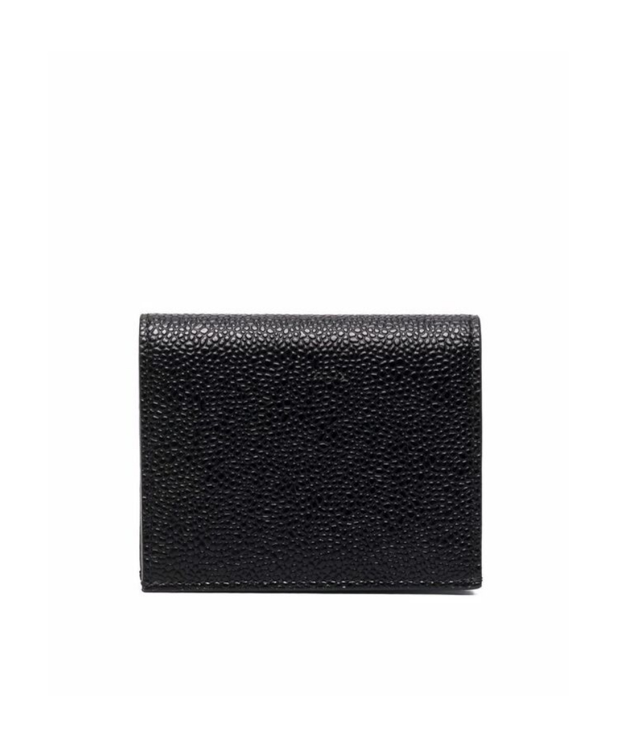 Shop Thom Browne Rwb Trim Card Holder In Black