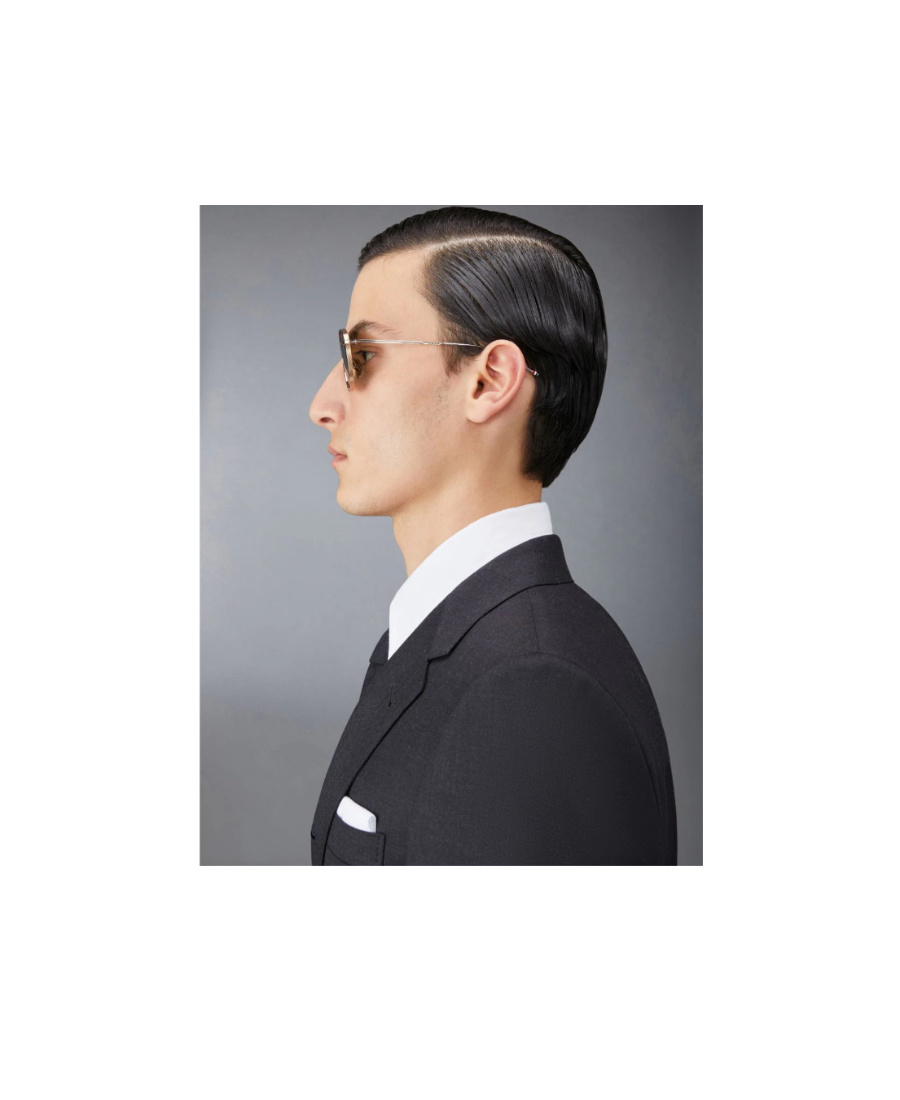 Thom Browne Eyewear Round Framed Sunglasses In Black