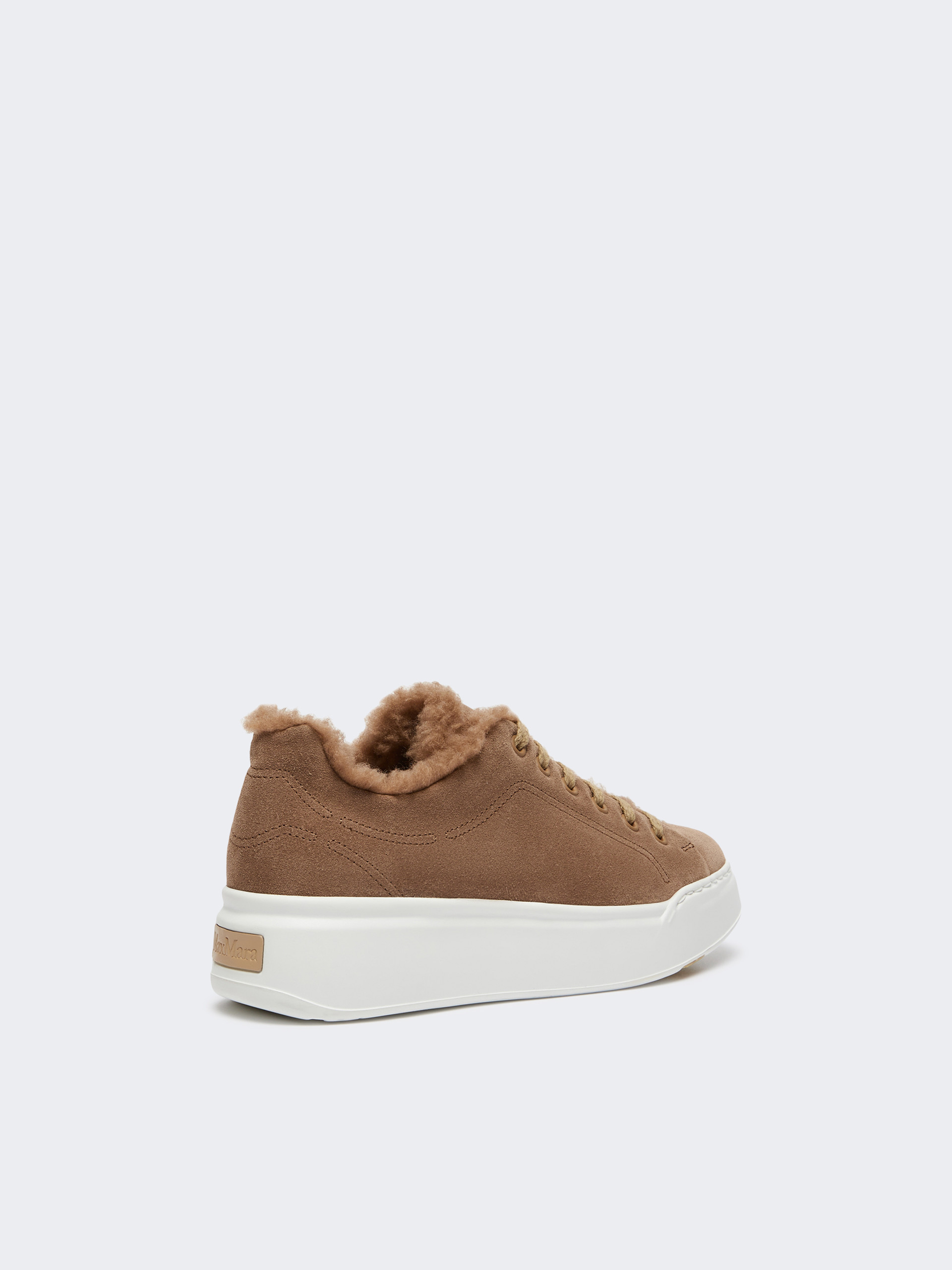 Max Mara Round-toe Low-top Casual Shoes In Brown