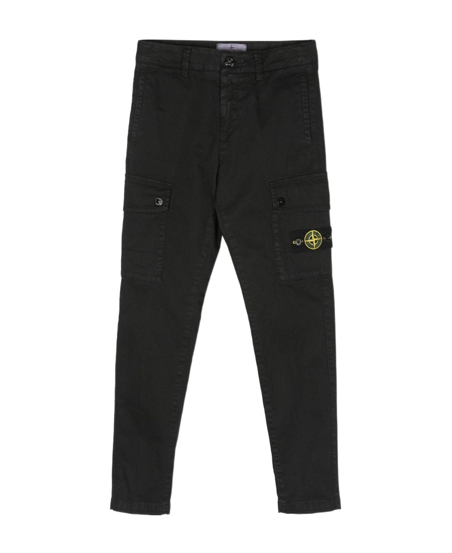STONE ISLAND STONE ISLAND JUNIOR TAPERED LEG CARGO TROUSERS