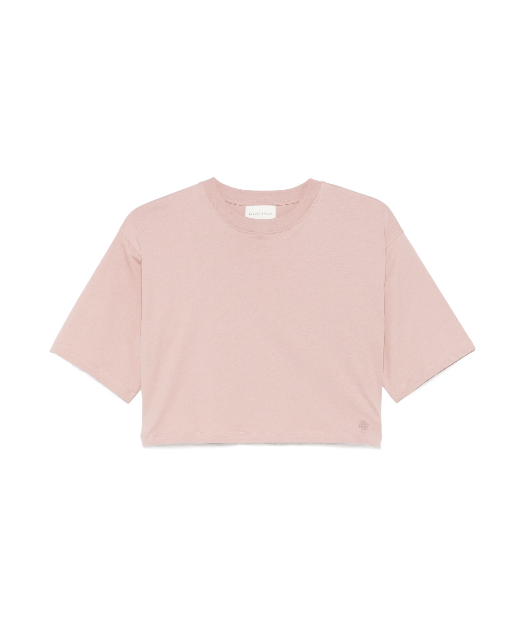 Loulou Studio Gupo Cropped T-shirt In Pink