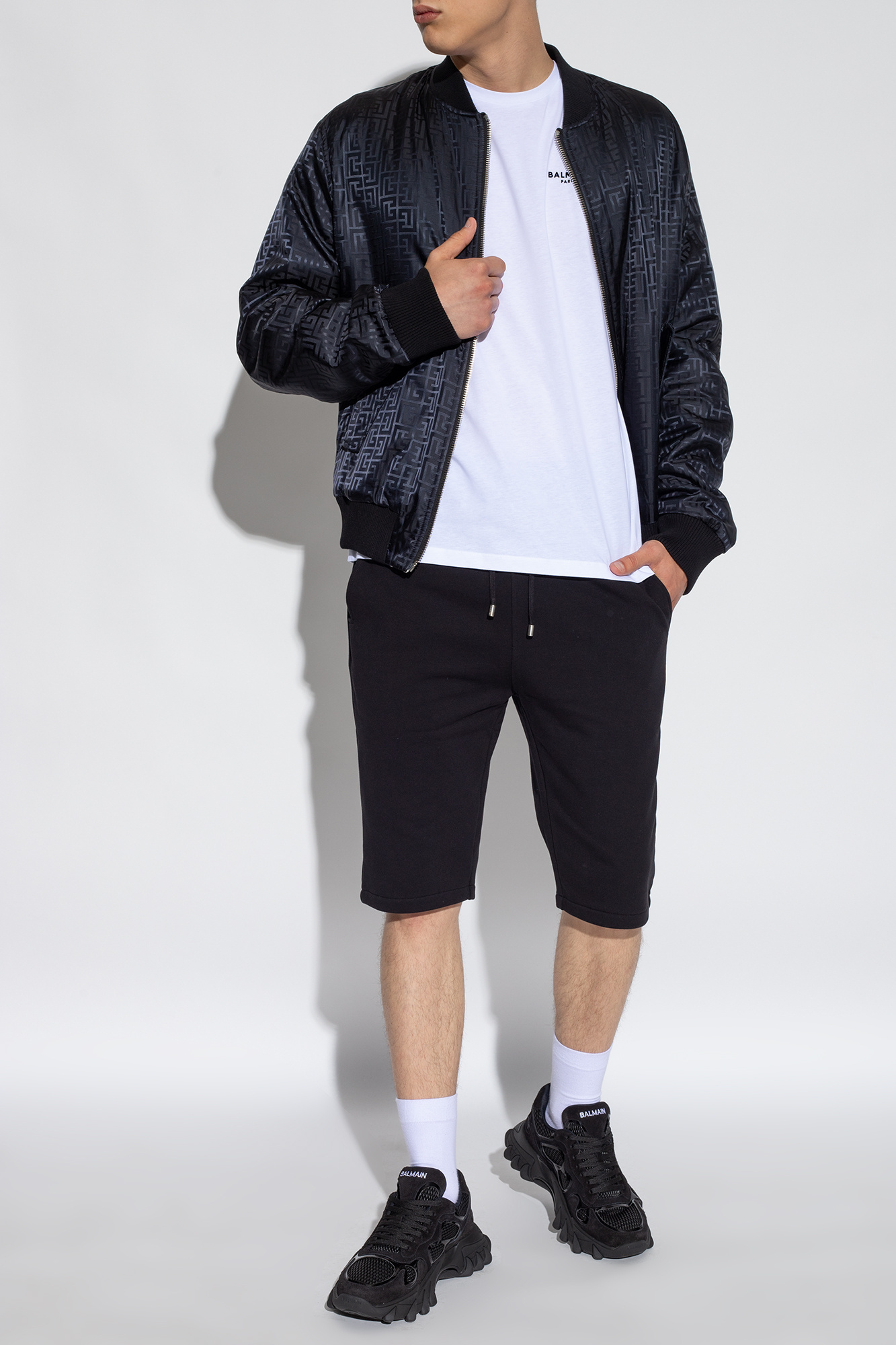 Shop Balmain B-east Low-top Sneakers In Black