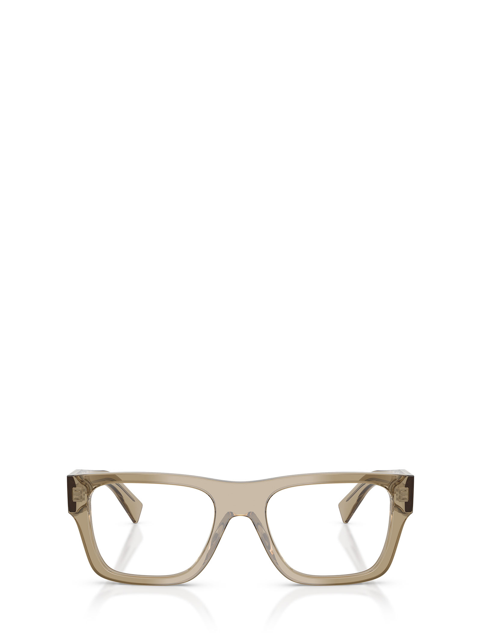 Prada Full Frame Plain Mirror In Brown