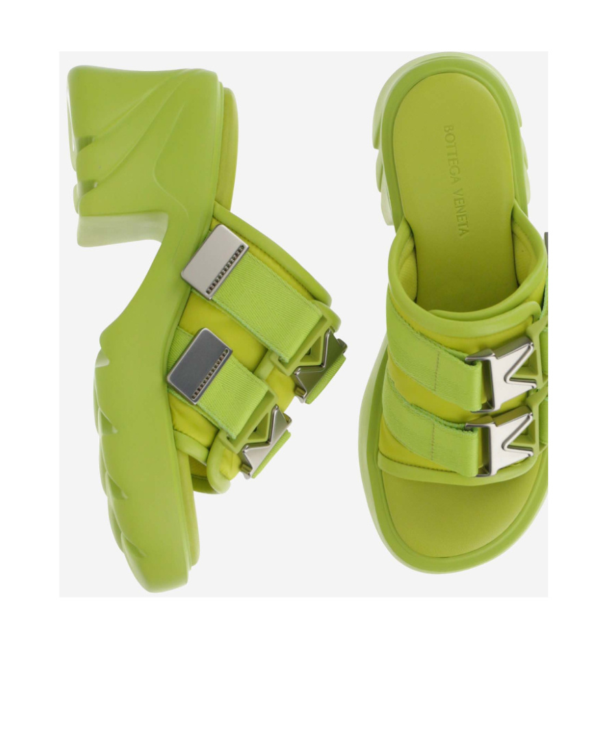 Bottega Veneta Flash Platform Sandals In Green