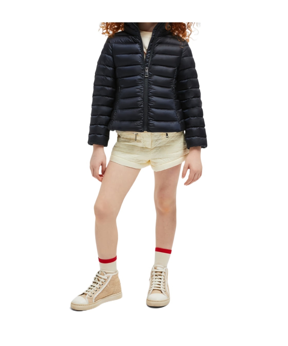 Moncler Enfant Logo Patch Quilted Down Jacket In Blue